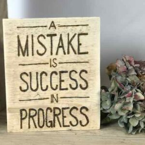 a mistake is success in progress