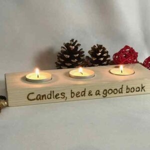 bed and good book candle