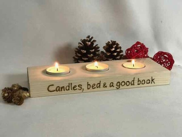 bed and good book candle